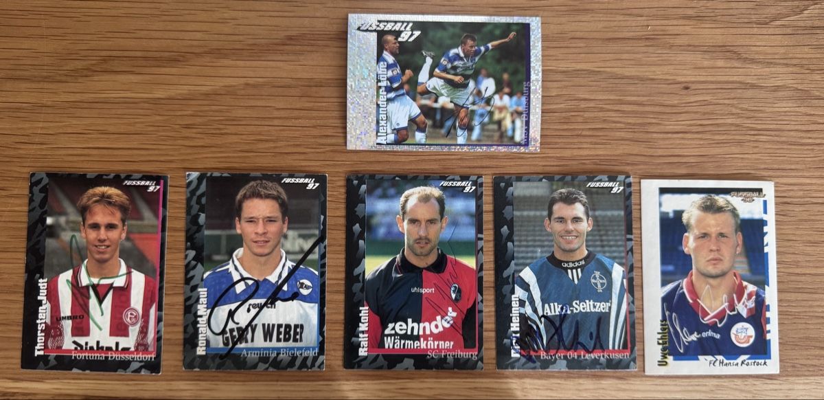 Topps Carte collezionabili: 6 x original signiert Panini Sticker – Usato da Emmen venduto da Panininho
