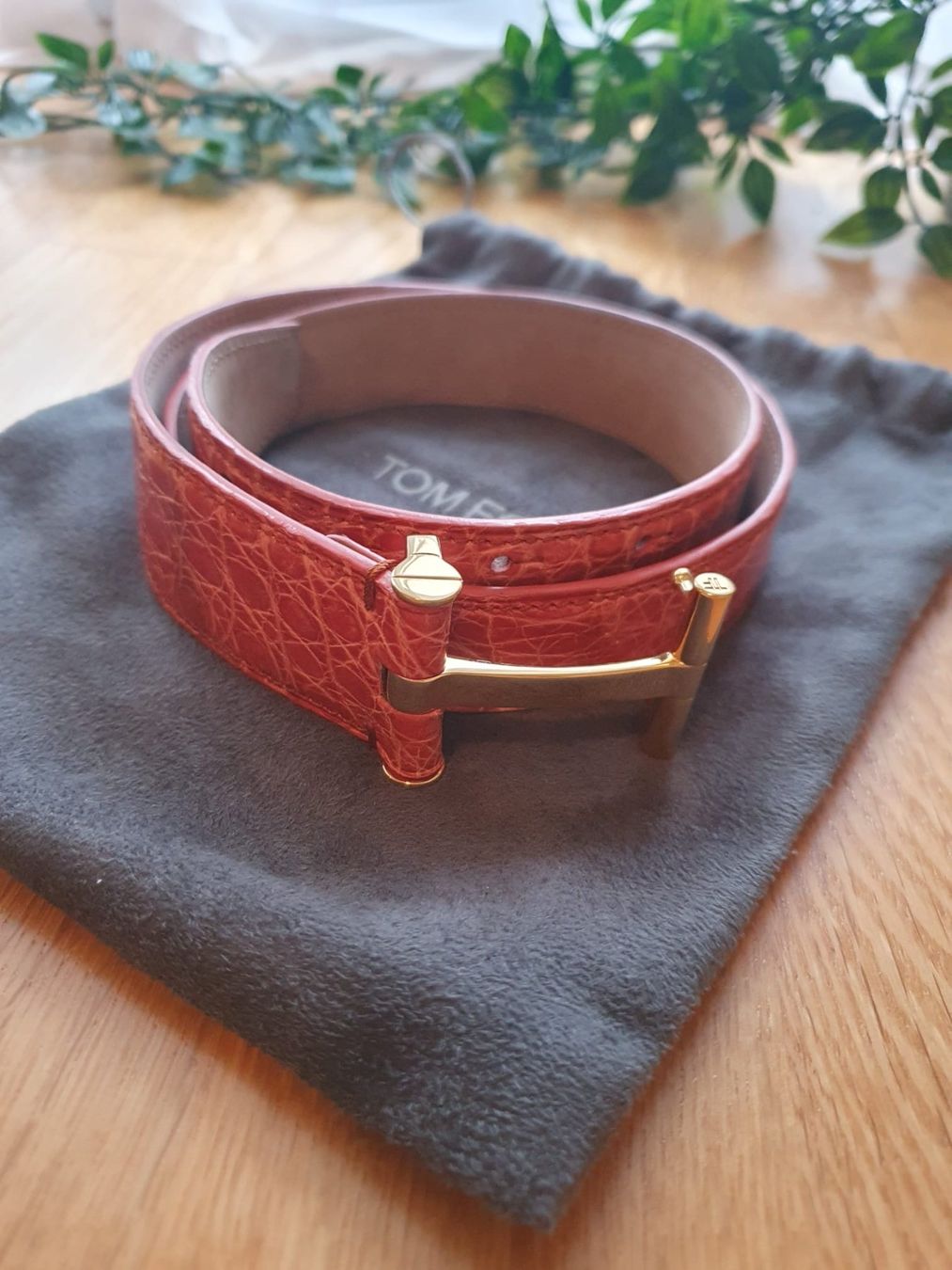 Gürtel: Tom Ford orange Crocodile belt – Neu (gemäss Beschreibung) aus Urdorf von jen_s7rc