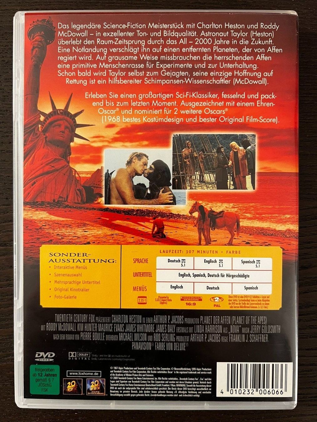 Tutti i DVDs: Planet der Affen (1967) – Usato da Zürich venduto da FilmFreunde 1