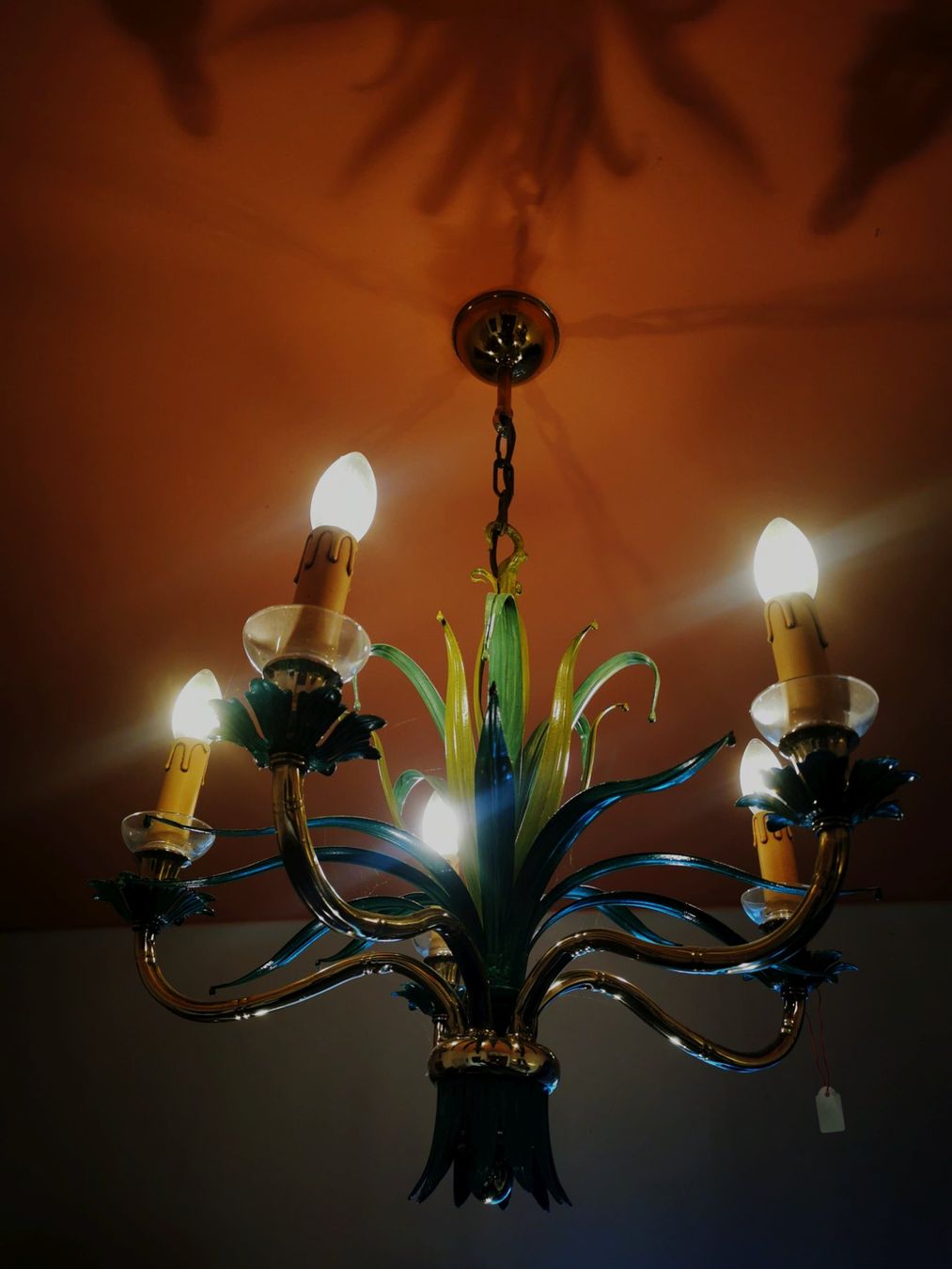 Lampadari & plafoniere: 5-armige florale Deckenlampe Lüster – Usato da Dübendorf venduto da aschiduebendorf