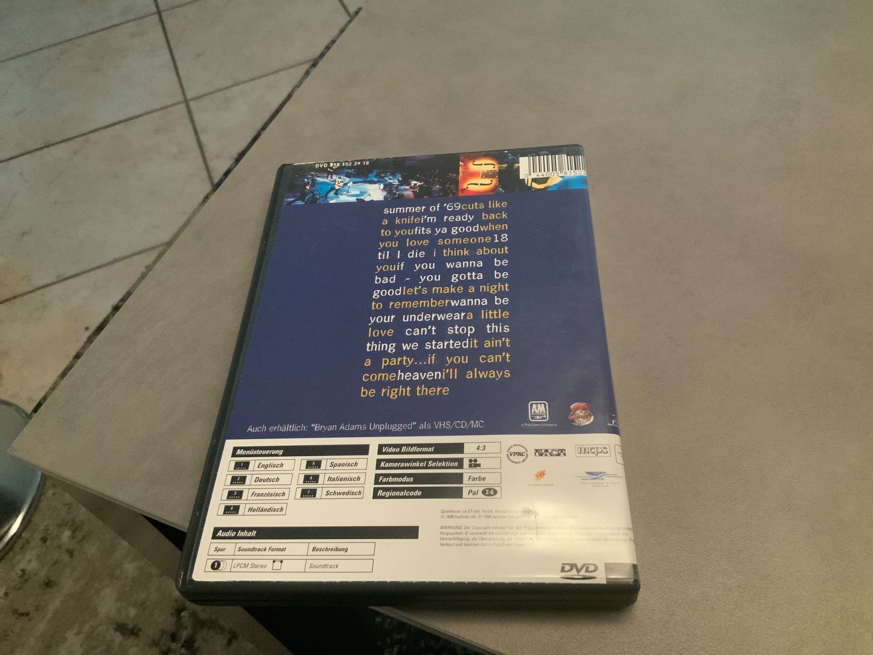 Tutti i DVDs: Bryn Adams unplugged, DVD – Usato da Uster venduto da Macita56 1