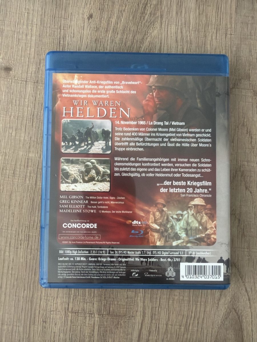 Tutti i DVDs: Wir waren Helden (2002, selten) BluRay – Usato da Hagendorn venduto da masterchieff 1