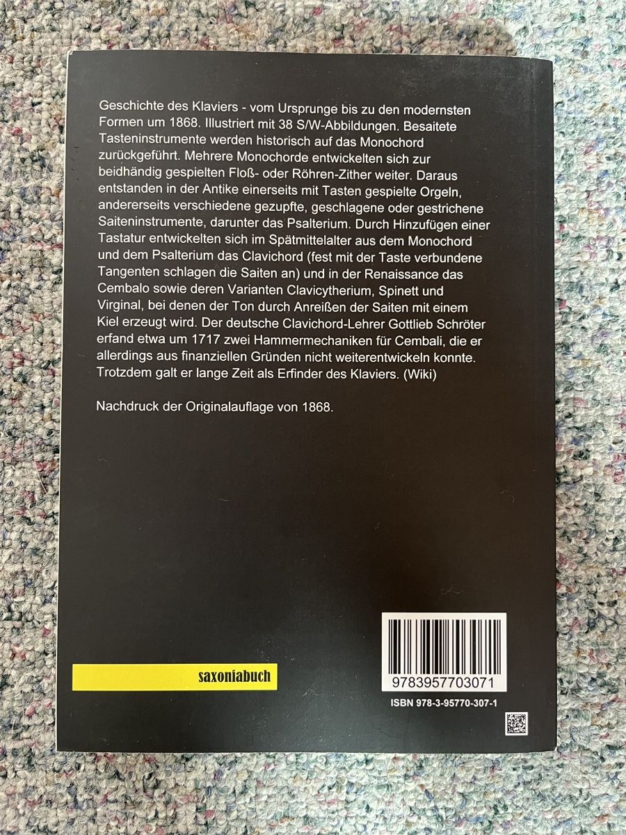 Libri: Buch - Geschichte des Klaviers – Nuovo (secondo la descrizione) da Volketswil venduto da Jojoooooo 1