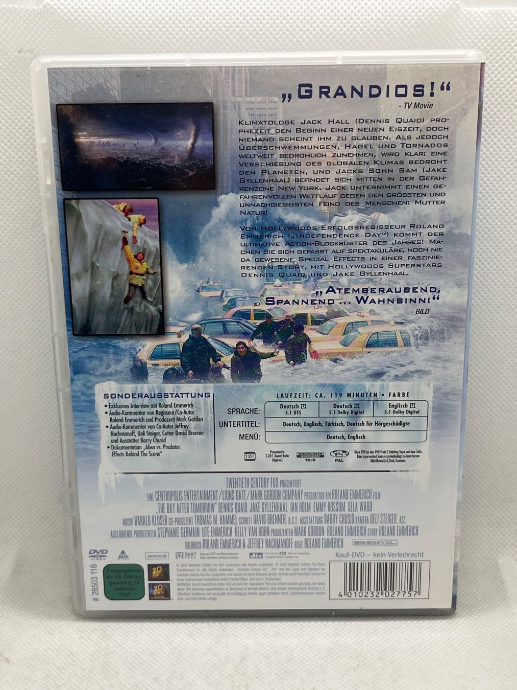 Tutti i DVDs: DVD The Day After Tomorrow Original Kinofassung – Usato da Hinterkappelen venduto da Kim1992 1