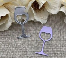 Stanzschablone Nr.926, Glas, Weinglas (Sizzix geeignet)