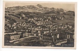 ST. GALLEN mit Säntis - Ansicht mit Bahn - gel. Feldpost