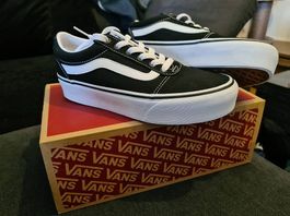Vans Schuhe Plattform, Gr.38 schwarz neu
