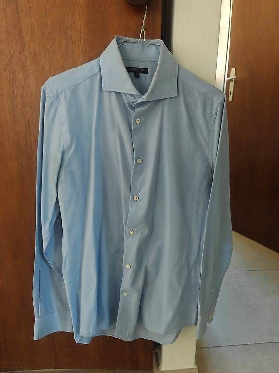 Camicie: Camicia classica azzurra, trama mille-righe – Usato da Seseglio venduto da orla91 4