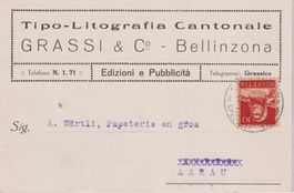 AK Grassi & Co Bellinzona, Tipo-Litografia Cantonale 1921