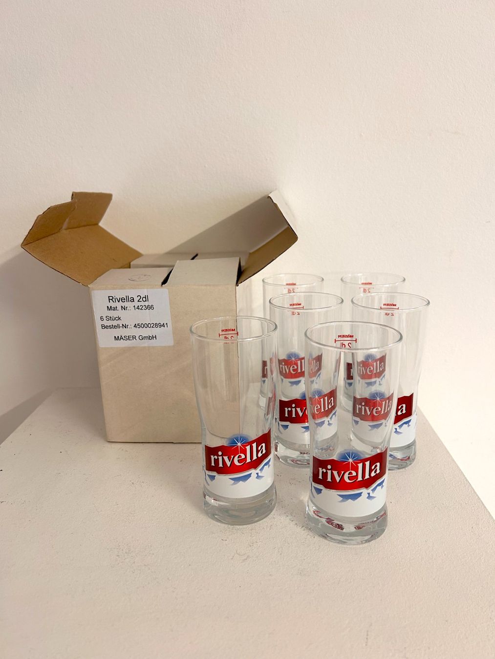 Bicchieri: 6 verres Rivella neufs,  2 dl – Nuovo e nell'imballaggio originale da bursins venduto da silversurfer1972