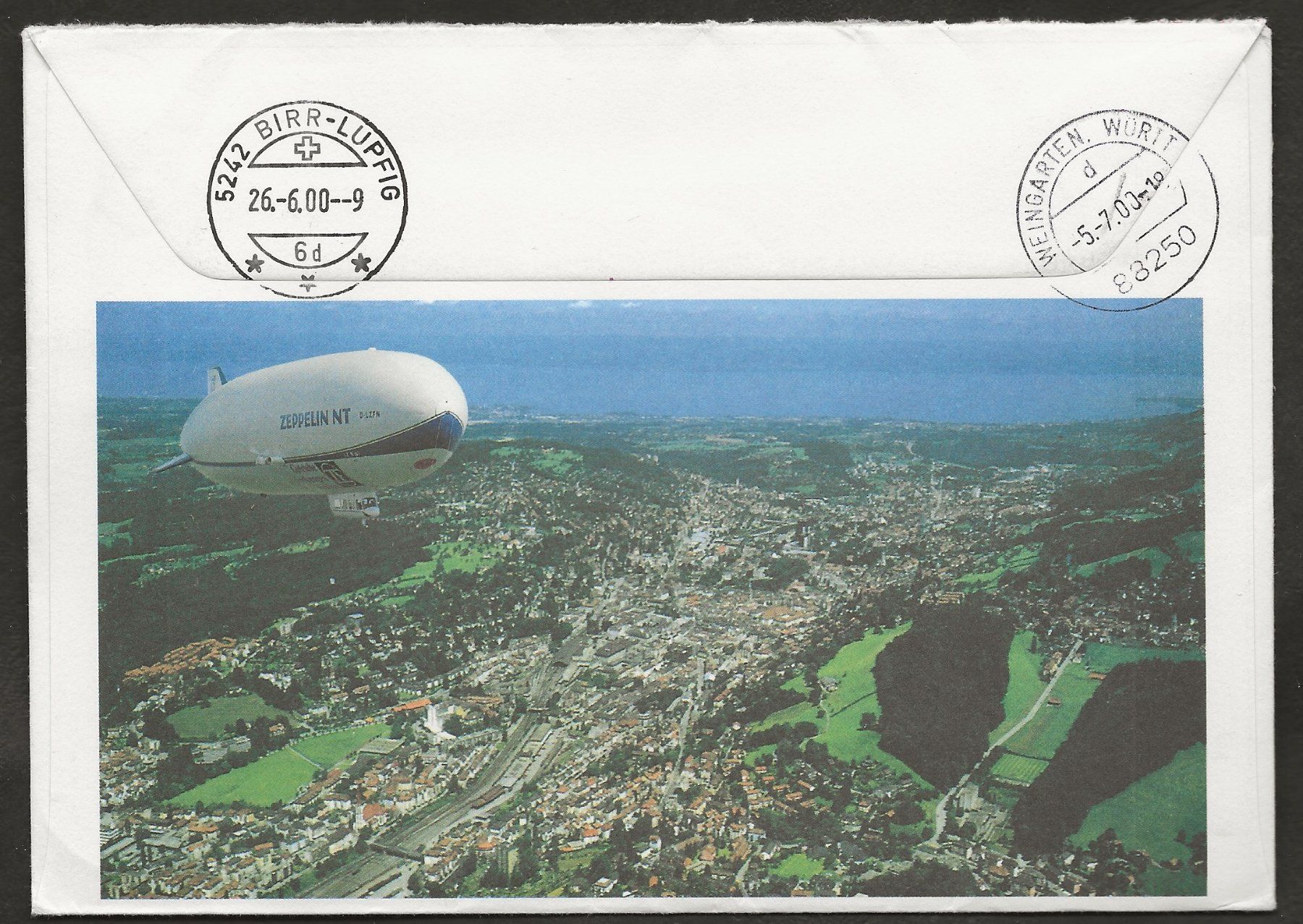 Alle Briefmarken: Flugpost Schweiz 2000 Sonderflug NT Zeppelin Luftpost – Gebraucht aus Au ZH von xelagreb01 1