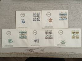 1982 FDC Sternzeichen Viererblocks