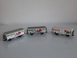 Liliput  Kühlwagen Migros Suisse 3 Stück