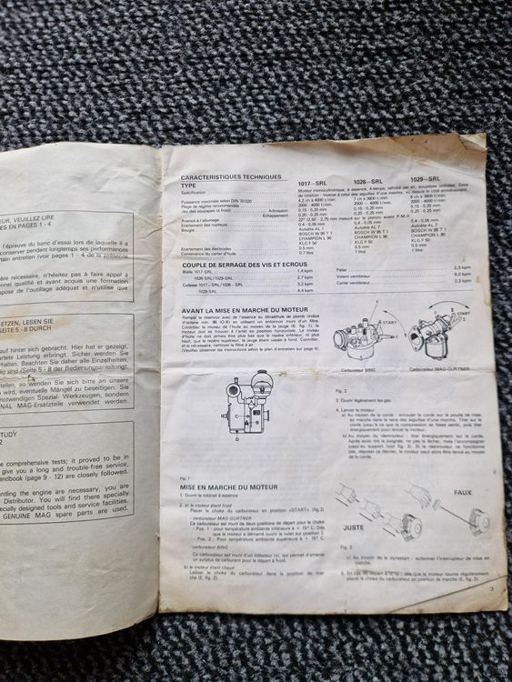 Zylinderkopfdichtung für Gutbrod MAG Motor 1029 inkl. Werkstatthandbuch