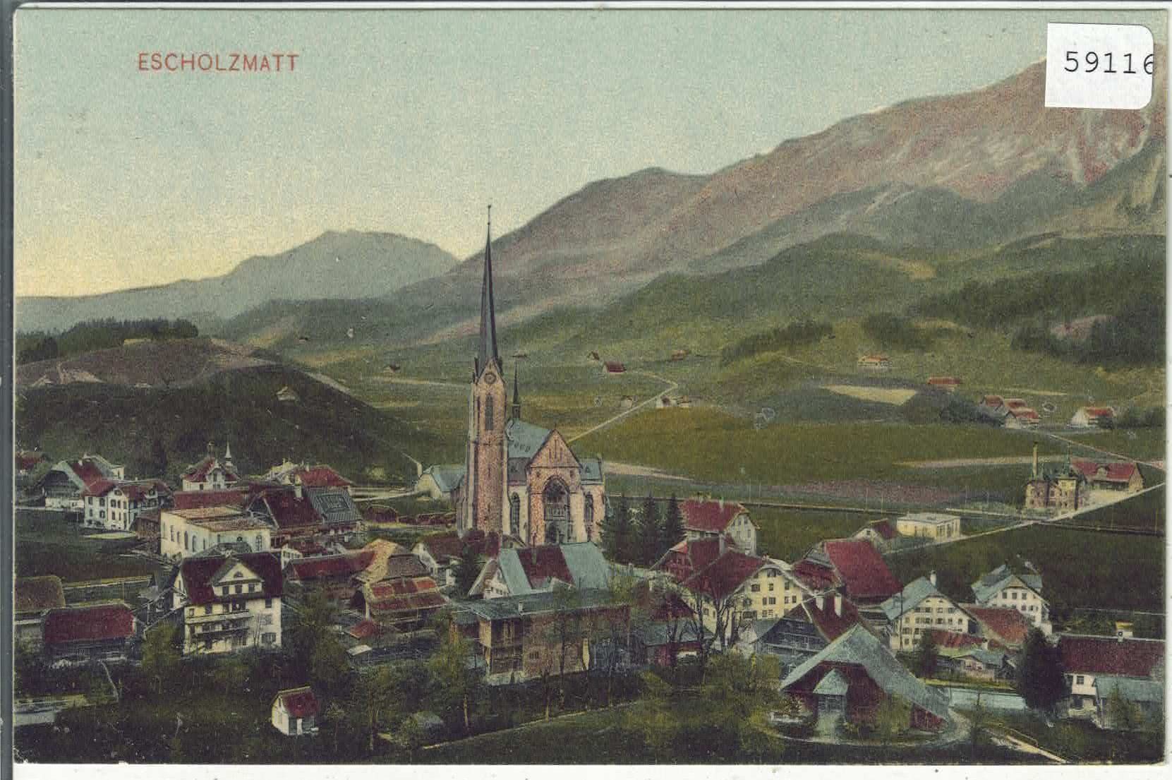 Cartoline postali: Escholzmatt - Generalansicht - Litho – Usato da Ettingen venduto da Kartenplanet