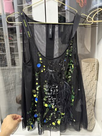 Marc Cain Transparentes To S/M in schwarz Neu