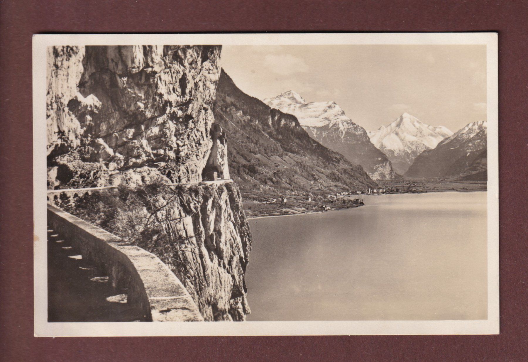 Cartoline postali: AXENSTRASSE - Bristenstock - 1935 – Usato da Pully venduto da nicecards-shop