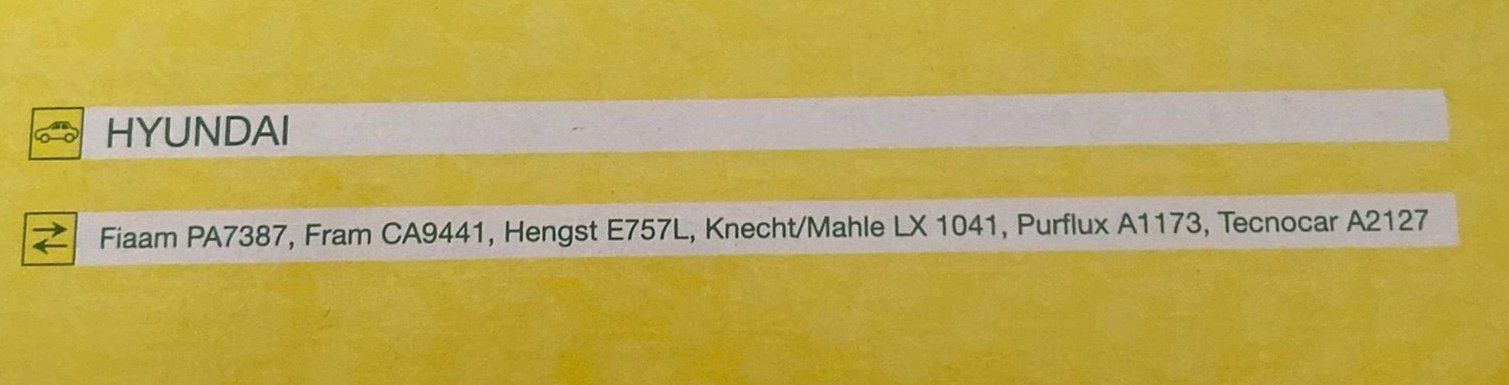 Hyundai Tutti pezzi di ricambio auto: Hyundai, MANN Luftfilter C2632/1, SantaFe; SM – Nuovo e nell'imballaggio originale da Laufen venduto da rica48 1