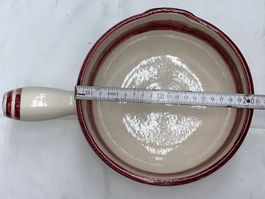 20cm Fondue-Caquelon Pfanne Keramik handbemalt