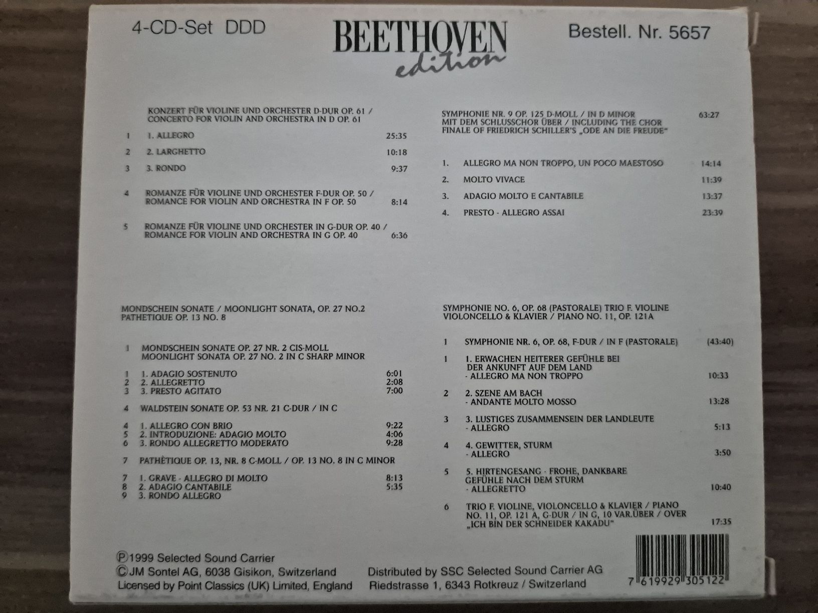 CDs: Beethoven Edition - 4 CD Set, Limitierte Auflage - top! – D'occasion à Rudolfstetten par gobugi0 1