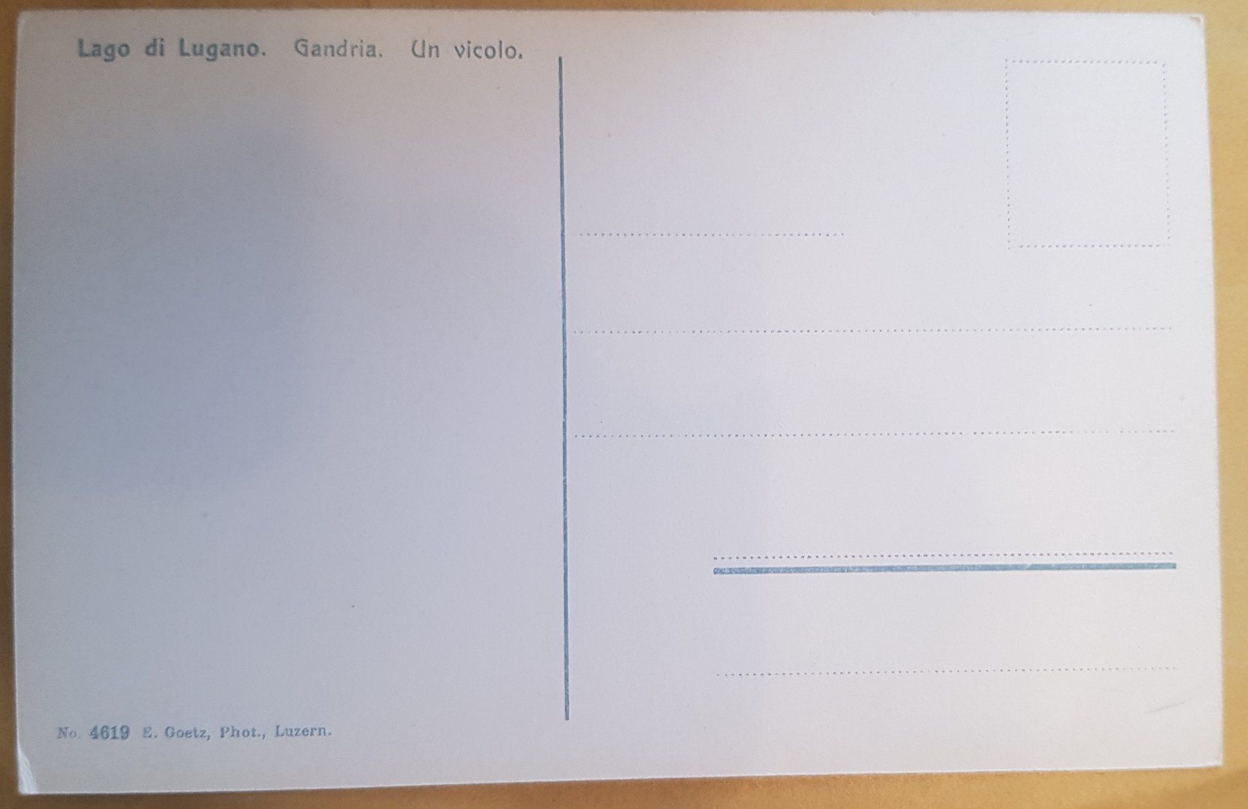 Cartoline postali: Gandria. Lago di Lugano Un violo. – Usato da Melchnau venduto da Fishel 1