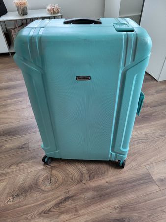 Samsonite Reisekoffer türkis mit Rollen gebrauchter Zustand