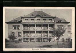 AK Wetzikon, Kreisspital, 1920
