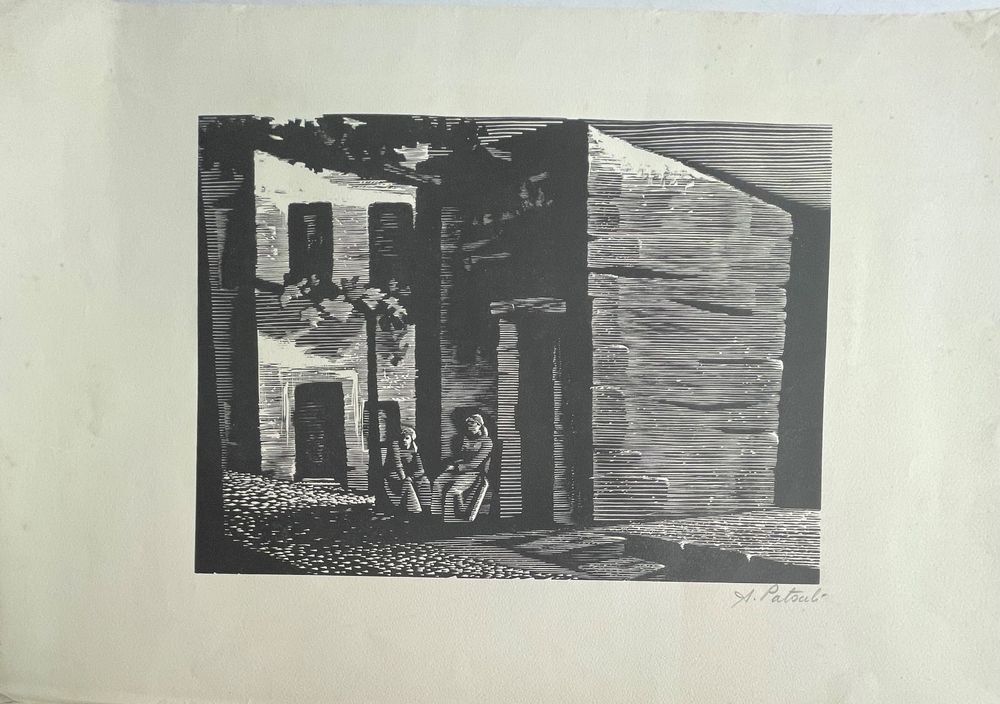 Aldo PATOCCHI HOLZSCHNITT SIGNIERT 3