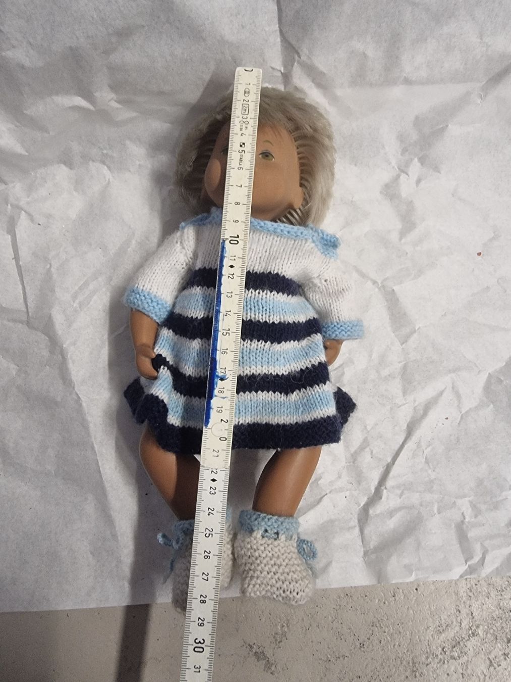Puppen: Puppe gestreiftes Kleid mit Hausschuhe handgestrickt  – Gebraucht aus Olten von OrientDeko 6