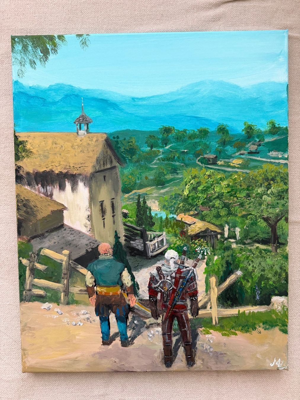 Dipinti: Corvo Bianco - Witcher 3 Gemälde 50x40cm – Nuovo e nell'imballaggio originale da Pfäffikon SZ venduto da Andrei_Moro_Kunst 1