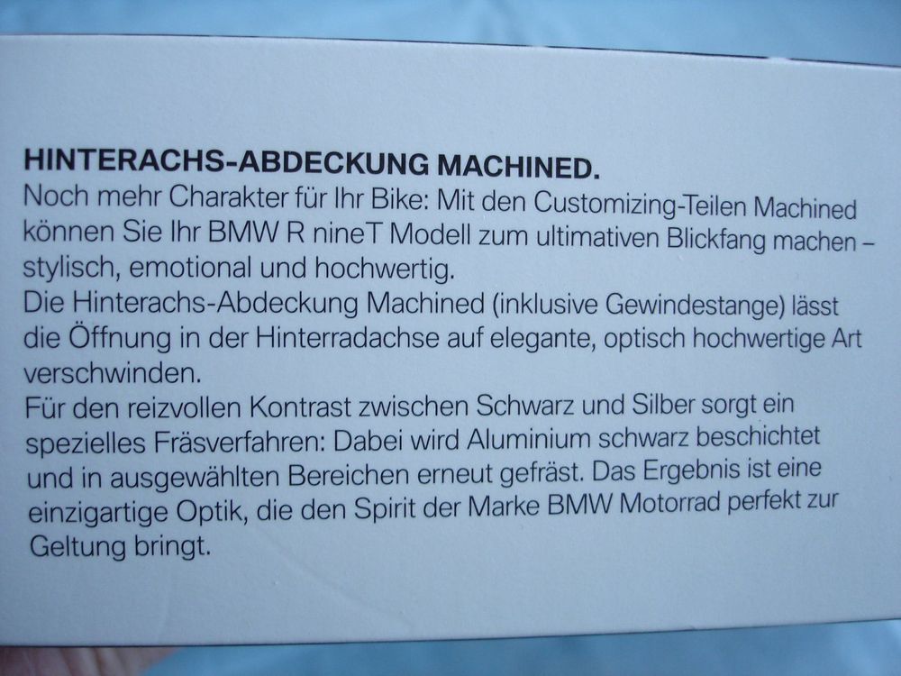 BMW R NINE T Hinterachs-Abdeckung RSD