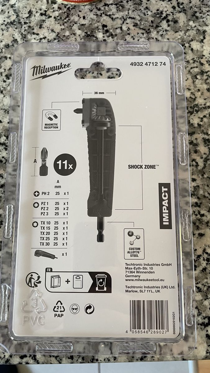 Milwaukee Tous les outils: Milwaukee Bit Shockwave Winkelgetriebe  – Neuf avec emballage d'origine à Feuerthalen par Maendli1962 1