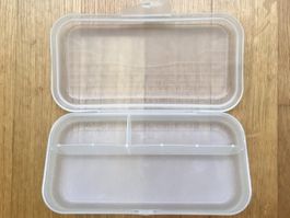 Aufbewahrungsbox / Sortierbox mit 3 Fächern – ca. 18 × 10 cm