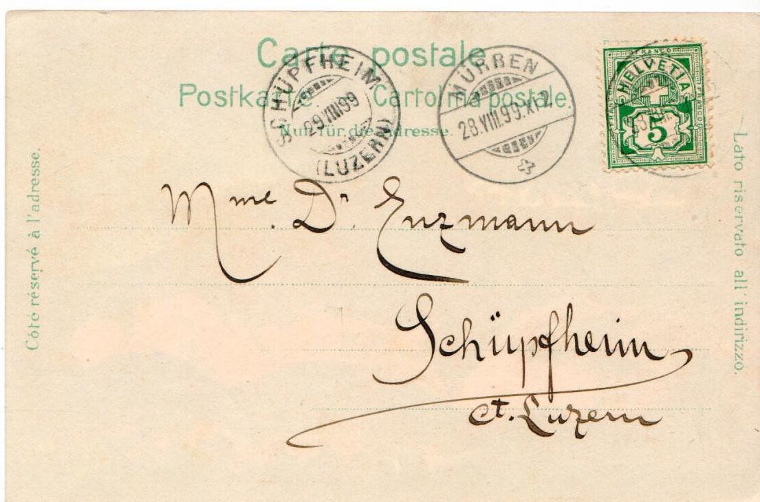 Cartes postales: Eiger - Mönch - Jungfrau  1899 – D'occasion à Wolhusen par Curver9 1