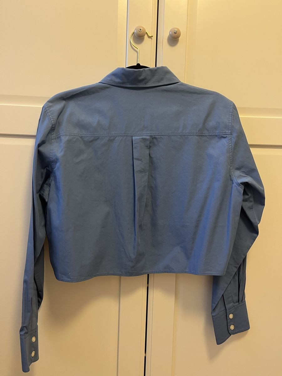 H&M Camicette: 100% Baumwolle blaues Crop Hemd – Nuovo (secondo la descrizione) da Allschwil venduto da eyl_bb8q 3