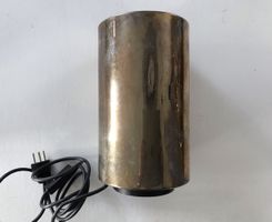 Lampe de table cylindrique vintage métallique patiné, 1970