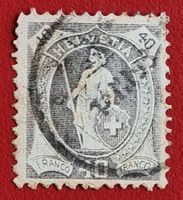 STEHENDE HELVETIA 40RP 97A 1907 GEST.