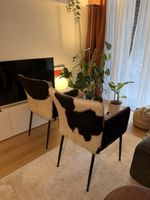 2 Stühle Leder Kuhfell