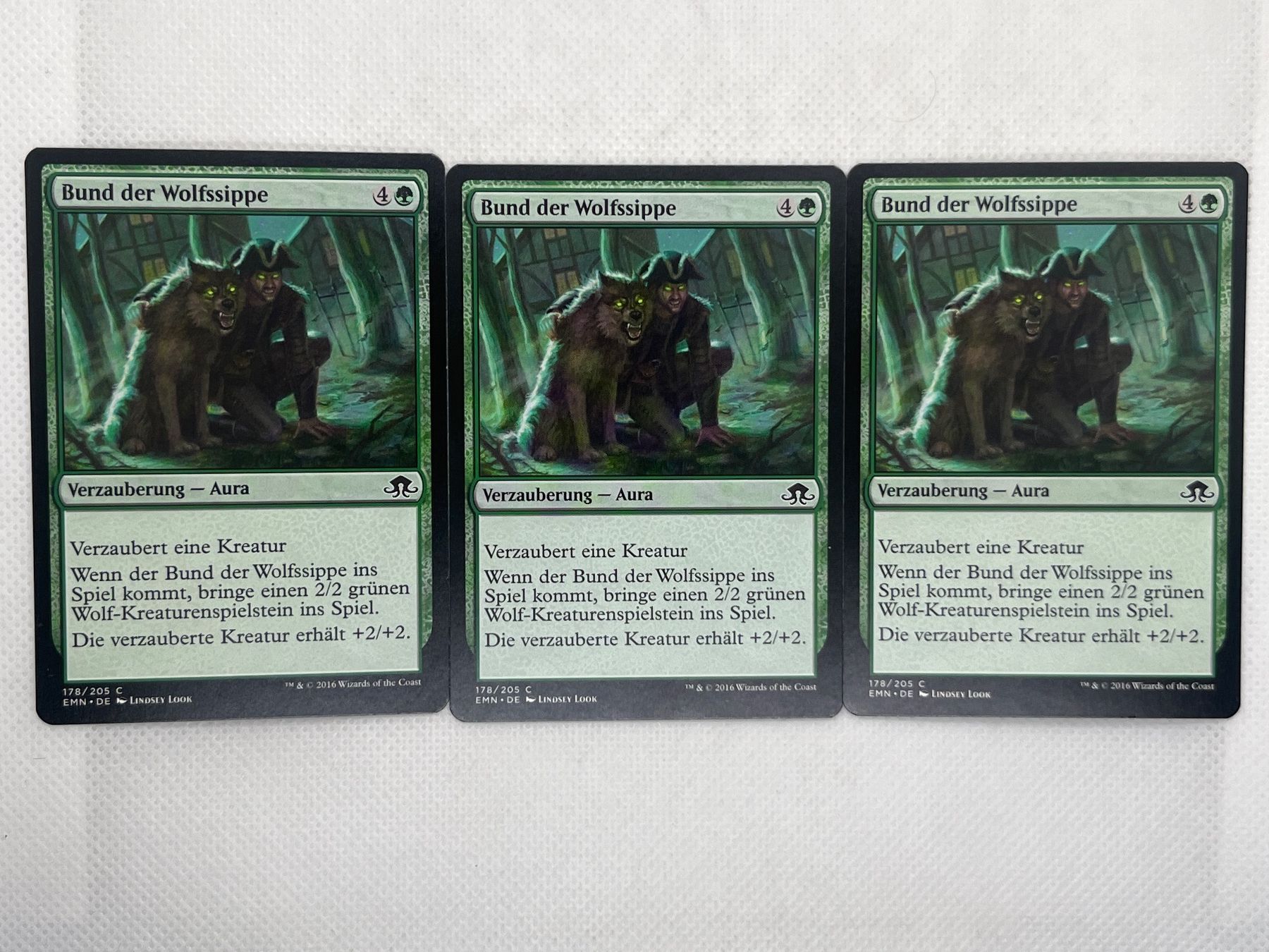 Magic The Gathering Sammelbilder & Trading cards: MTG Bund der Wolfssippe EMN 178 Deutsch Common 3x – Gebraucht aus Hinterkappelen von Kim1992