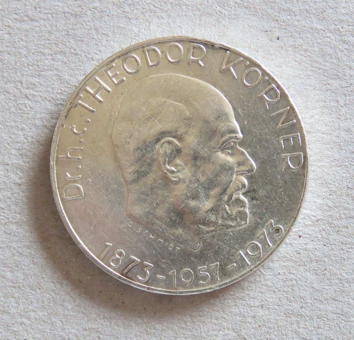 Tutti le monete: 50 Schilling 1973, Dr. h.c. Theodor Körner, Silber – Usato da Kreuzlingen venduto da Koi4 1