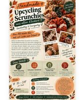 Haargummi Scrunchie aus Upcycling Stoff Handarbeit neu