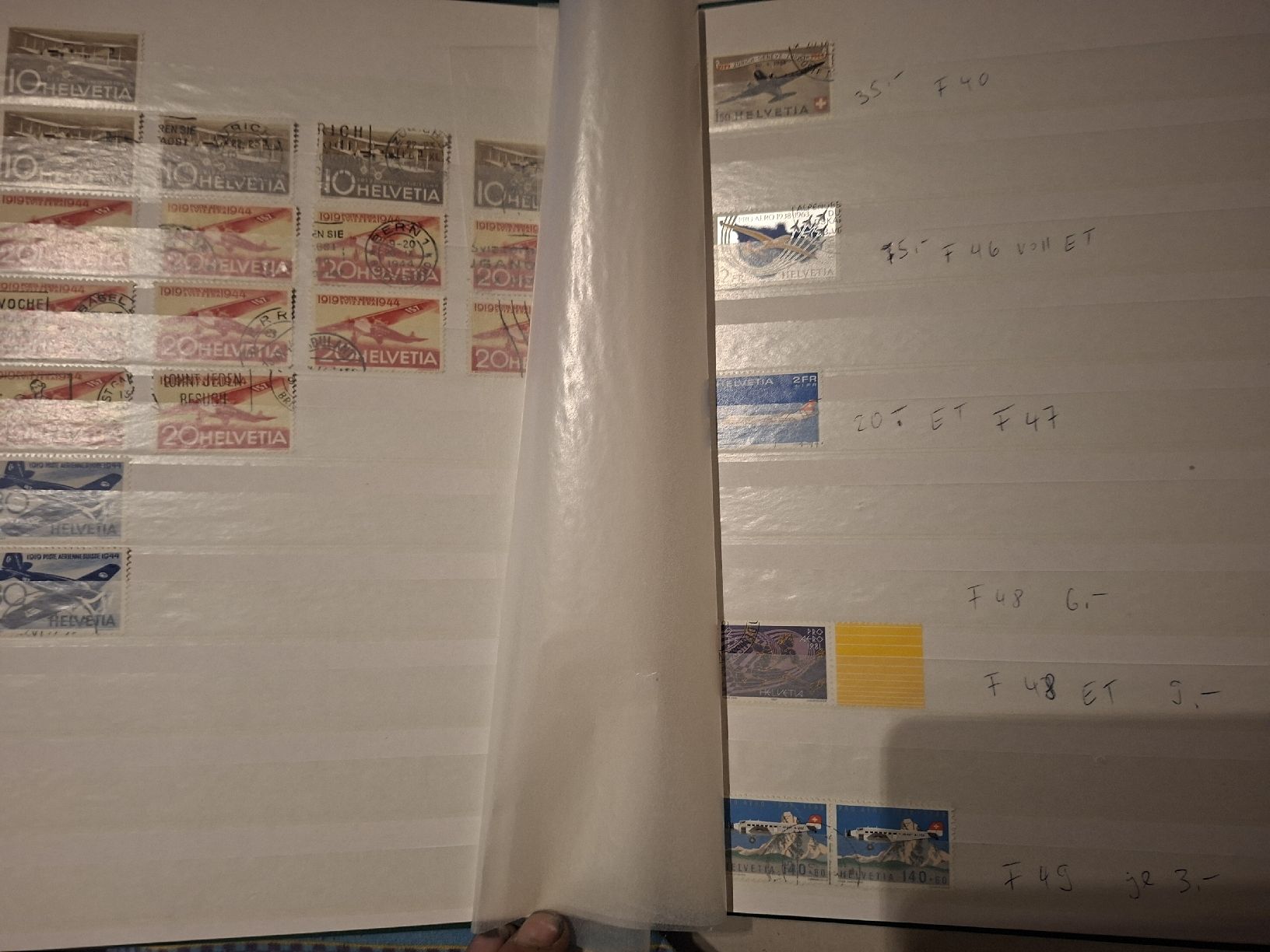 Tutti i francobolli: Kleine Sammlung Flugpost / alles abgebildet  – Usato da Balgach venduto da SIMEON27 4