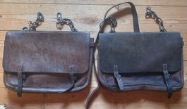 2 Ledertaschen zu Bastsattel der CH Armee