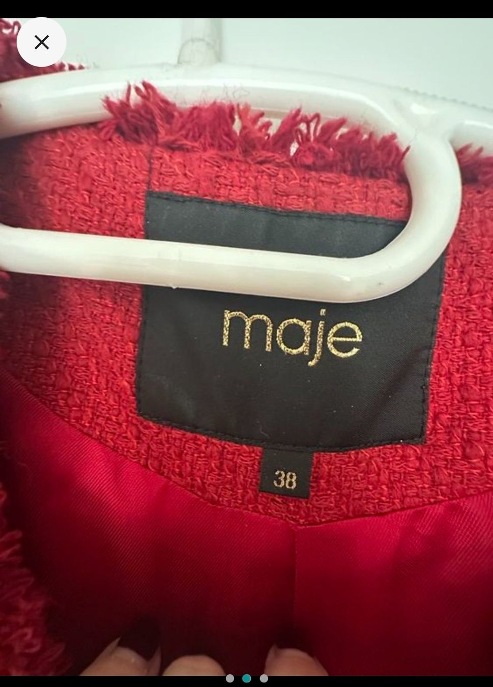 Maje Giacche: Rotes Maje Boucle Jacke - Grösse 38 – Usato da Thun venduto da inuyasha93 1