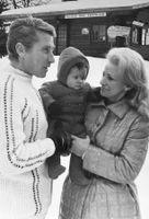 Jacques Anquetil, franz. Rad-Champion mit Familie, 1972