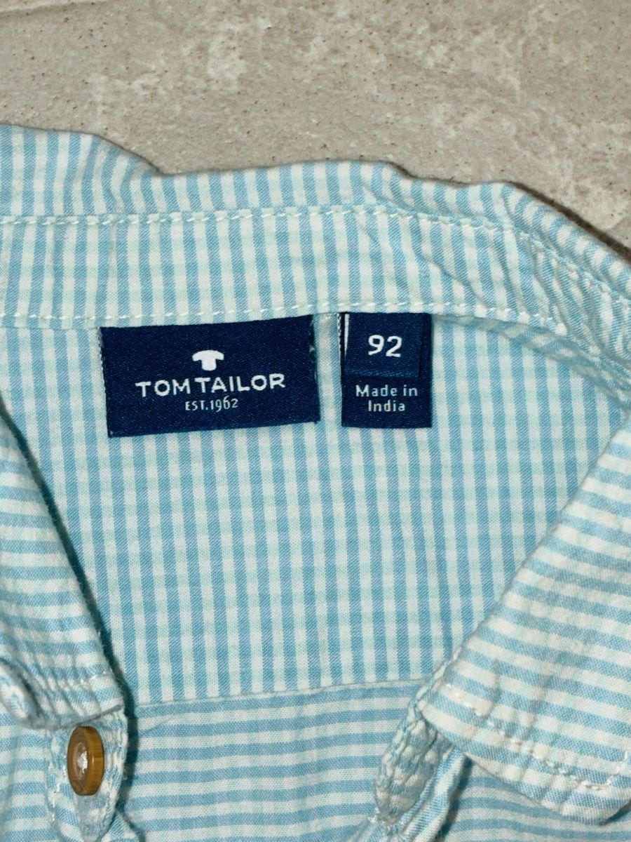 Tom Tailor Hemden, T-Shirts & Polos: Tom Tailor Hemd kurzarm kariert hellblau Grösse 92 – Gebraucht aus Wettingen von hak_52m8 1
