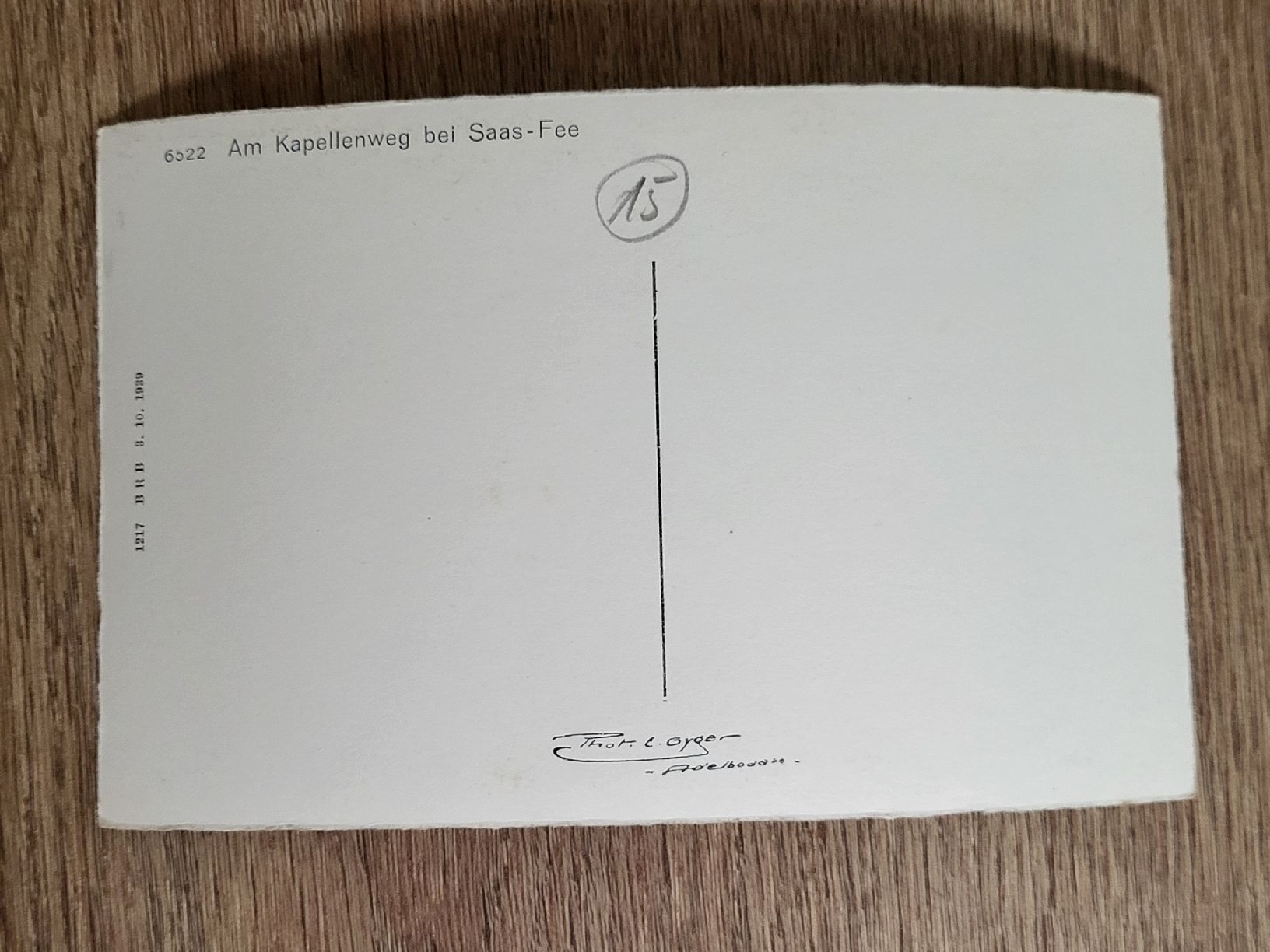 Cartoline postali: Alte Ansichtskarte "Am Kapellenweg bei Saas-Fee" 1939 – Nuovo (secondo la descrizione) da Allschwil venduto da Uhrenbinz 1