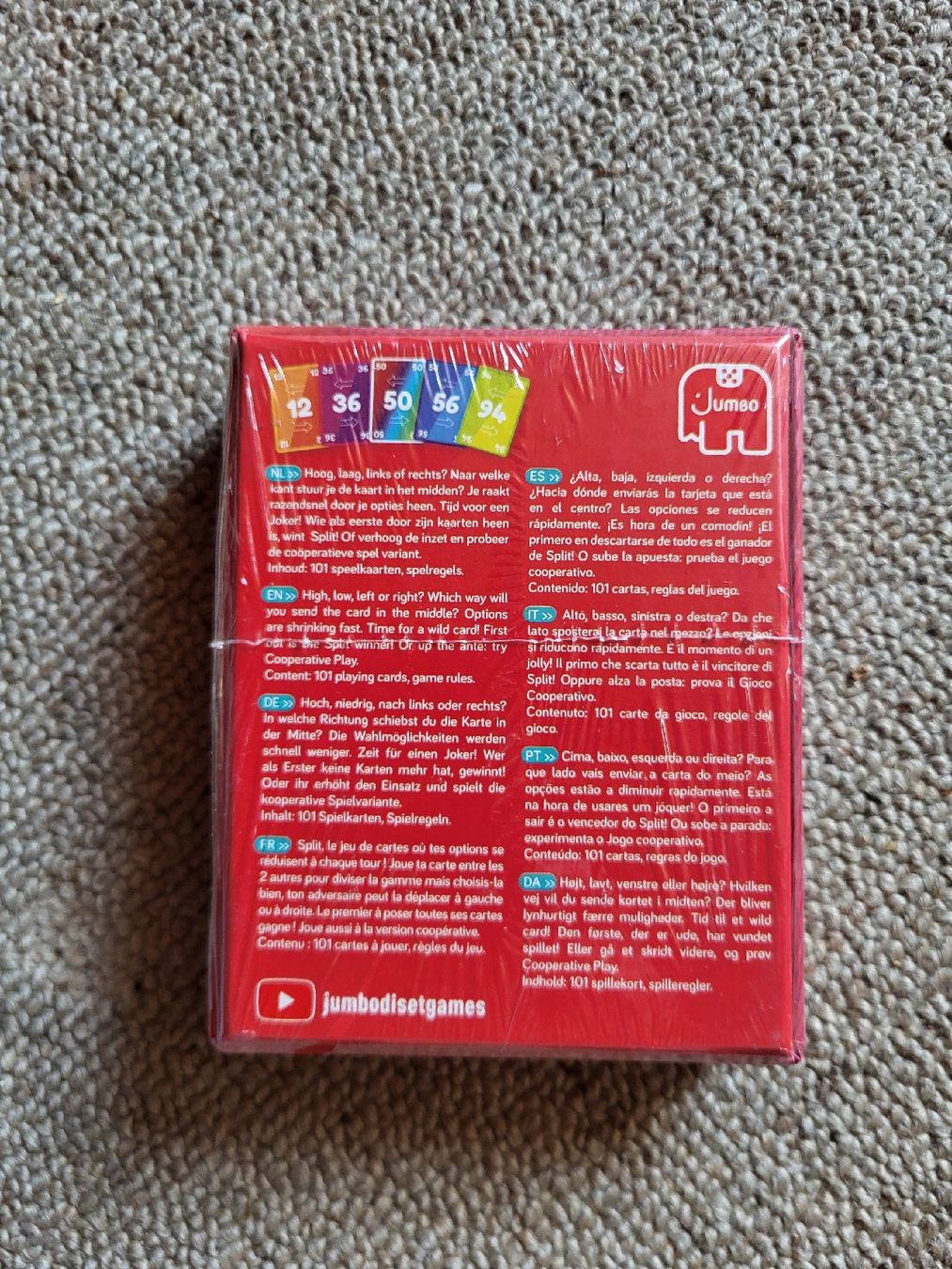 Jumbo Giochi: Neues Jumbo-SPLIT-Kartenspiel – Nuovo e nell'imballaggio originale da Zweisimmen venduto da Adorable 1