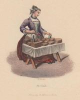 ST. GALLEN TRACHT, AQUATINTA UM 1850