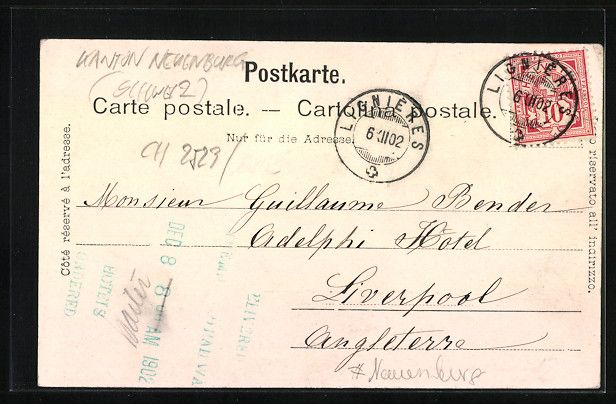 Cartes postales: Lignières, Hotel de Commune et maison d – D'occasion à Berlin par bartko-reher 1